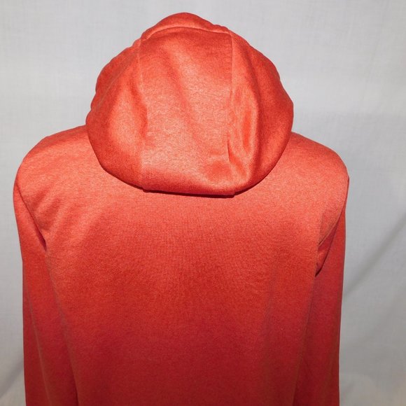 BURTON Women M OAK LONG Pullover Technical Hoodie Sweatshirt Cranberry Orange - Picture 13 of 14